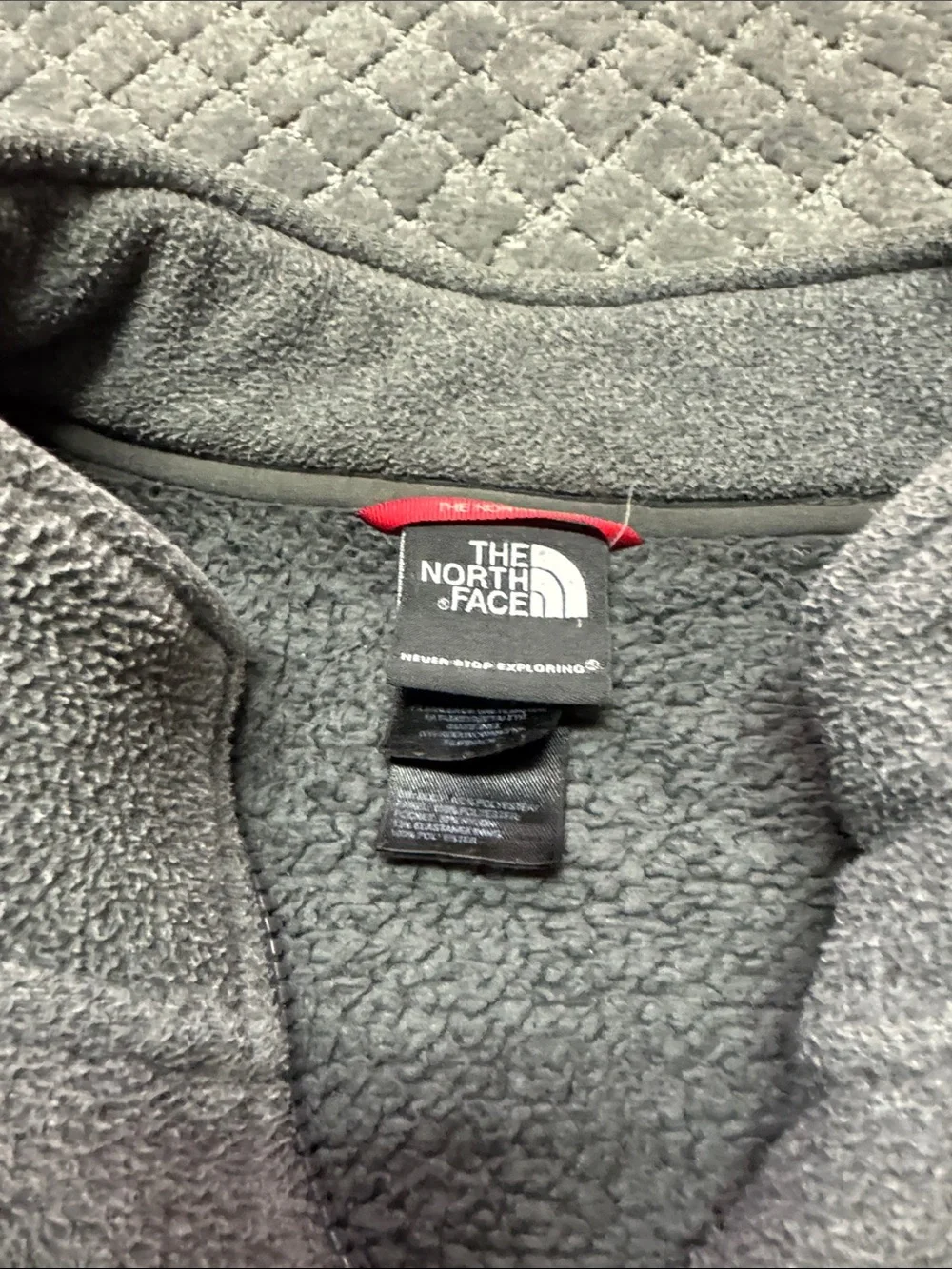 The North Face Gray Zip-Up Fleece Jacket with Chest Pocket